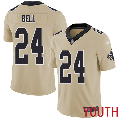 New Orleans Saints Limited Gold Youth Vonn Bell Jersey NFL Football #24 Inverted Legend Jersey->youth nfl jersey->Youth Jersey